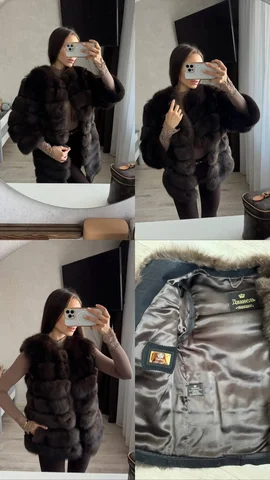 Натуральная шуба из песца под соболь 3 в 1 - Одежда в Владивосток