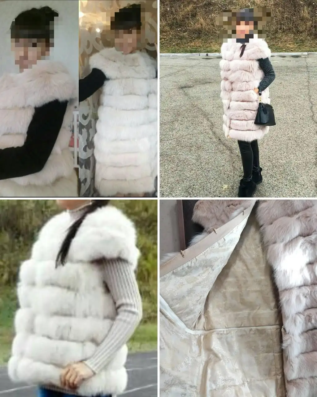 Продам жилетку из натурального песца и замши - Женская одежда (Одежда) в Владивосток