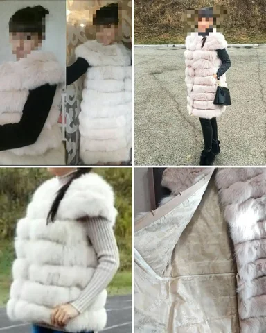 Продам жилетку из натурального песца и замши - Верхняя одежда и джинсы в Владивосток