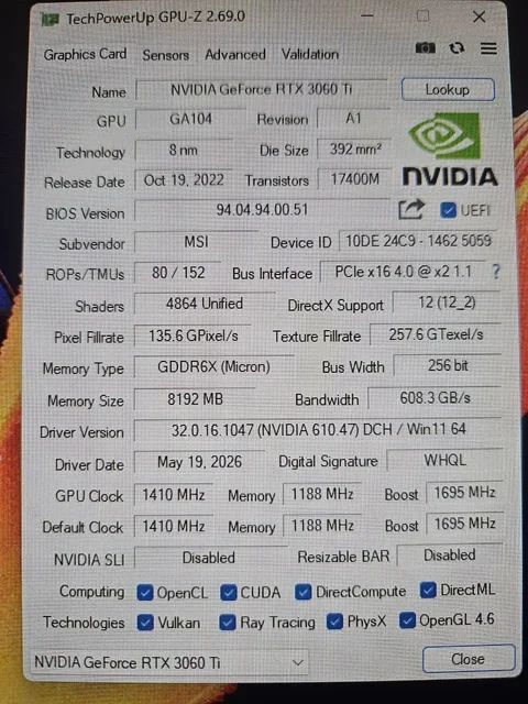 Продам видеокарту MSI GeForce RTX 3060 Ti VENTUS 2X OC - Прочее в Владивосток