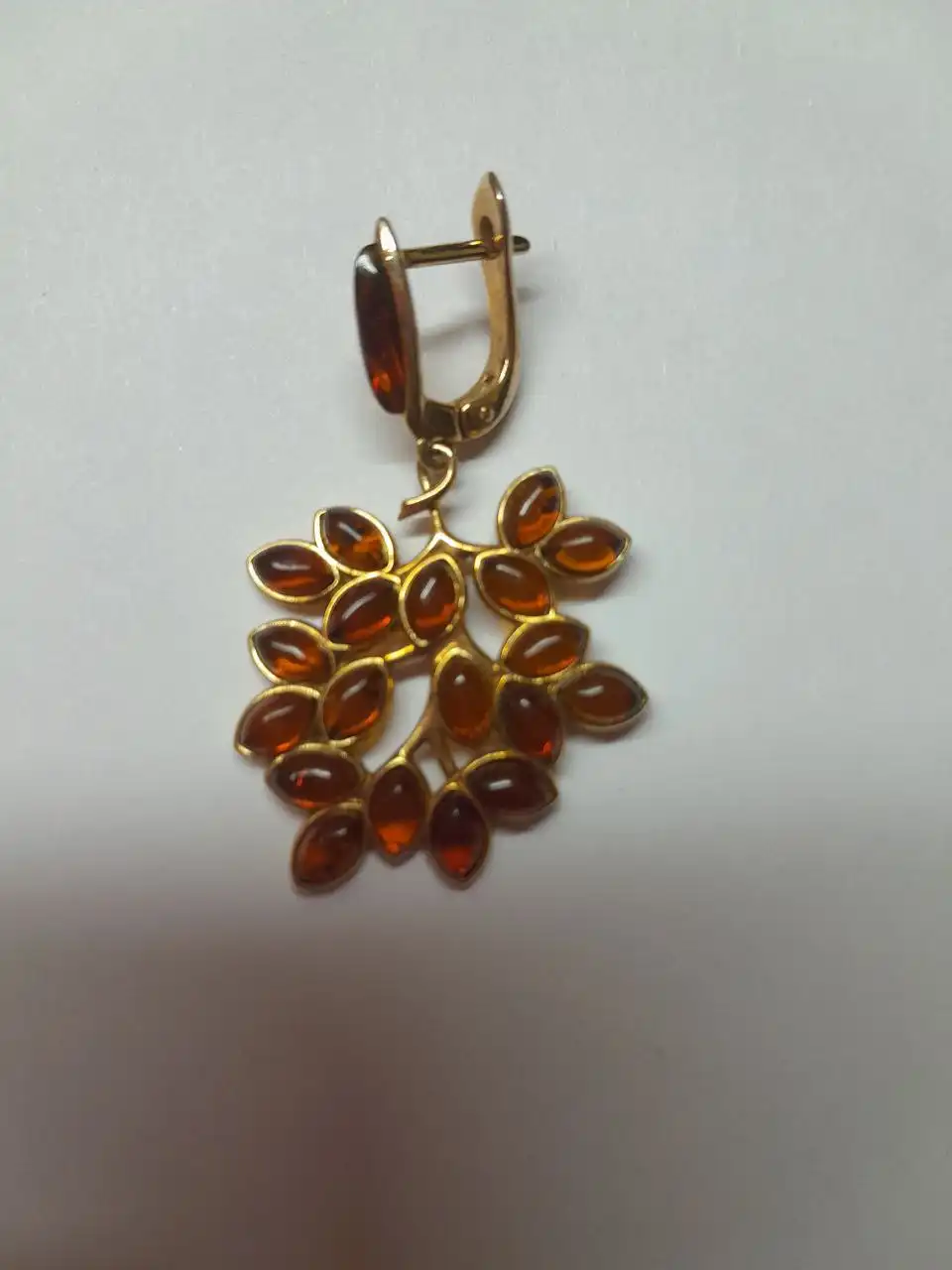 Серебро в позолоте с янтарем - Ювелирные изделия (Барахолка) в Подольск