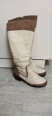 Сапоги женские кожаные с натуральным мехом - Обувь в Подольск