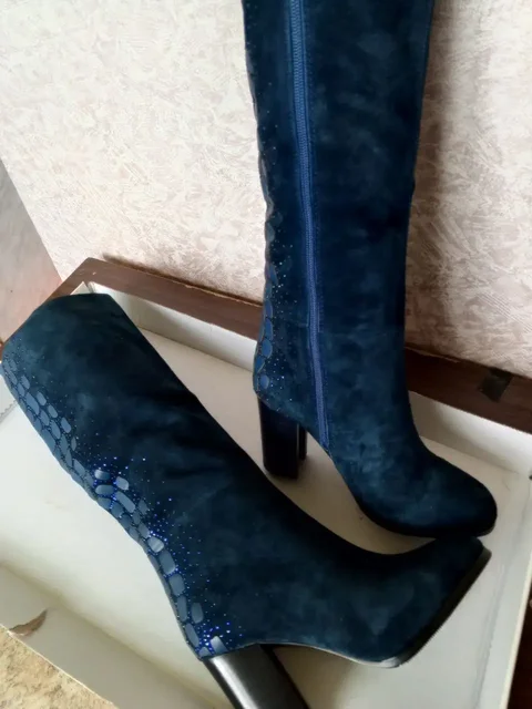 Сапожки из натуральной замши и меха - Брюки/джинсы в Подольск