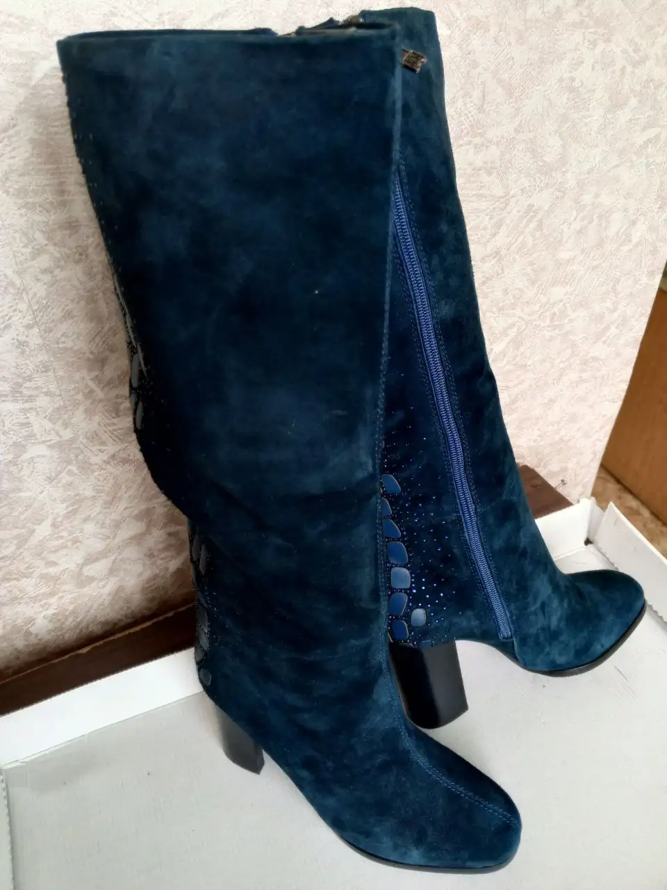 Сапожки из натуральной замши и меха - Обувь (Одежда) в Подольск