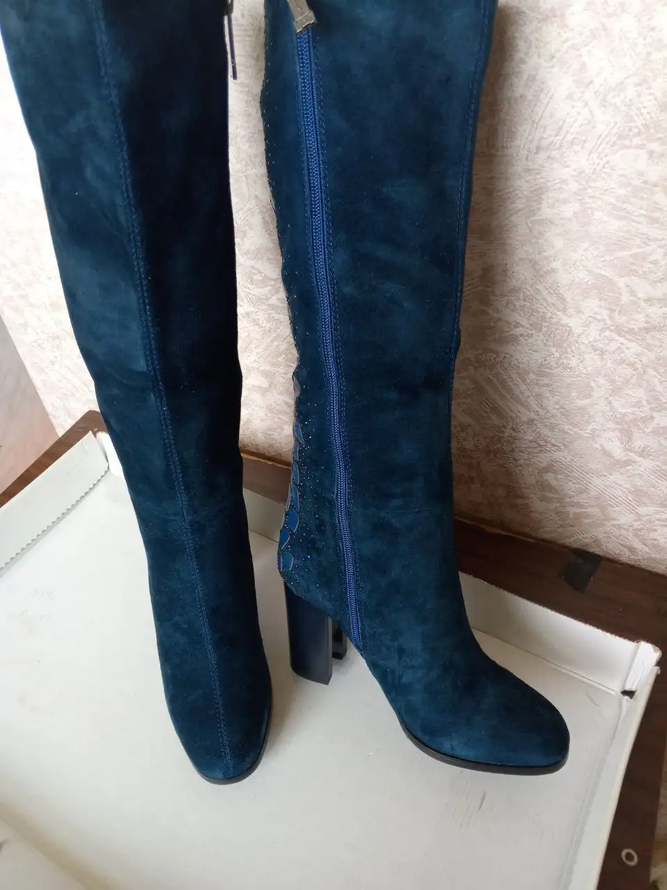 Сапожки из натуральной замши и меха - Обувь (Одежда) в Подольск