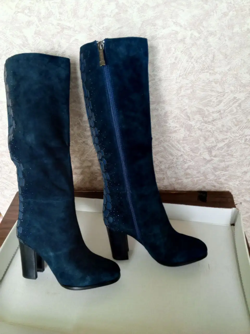 Сапожки из натуральной замши и меха - Обувь (Одежда) в Подольск