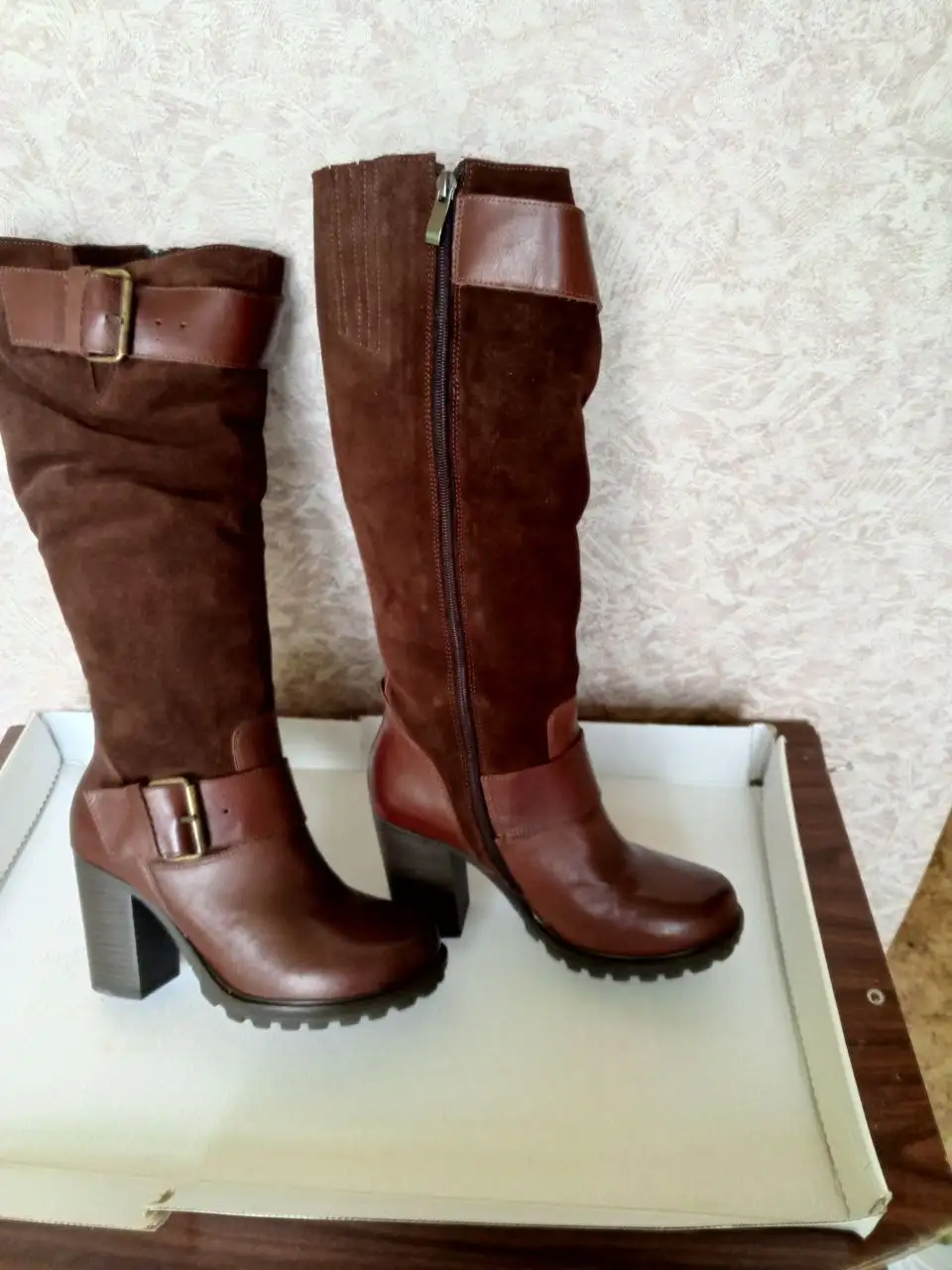 Новые сапожки из натуральной кожи, замши и шерсти размер 37 - Обувь (Одежда) в Подольск