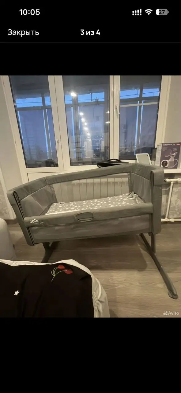 Продажа кроватки Joie Roomie Glide с регулировкой высоты и механизмом укачивания - Товары для детей в Подольск