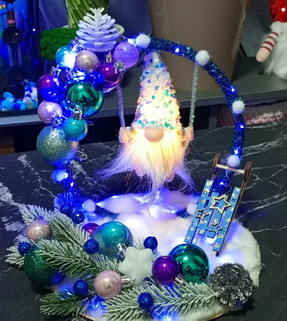 Новогодние светильнички ручной работы