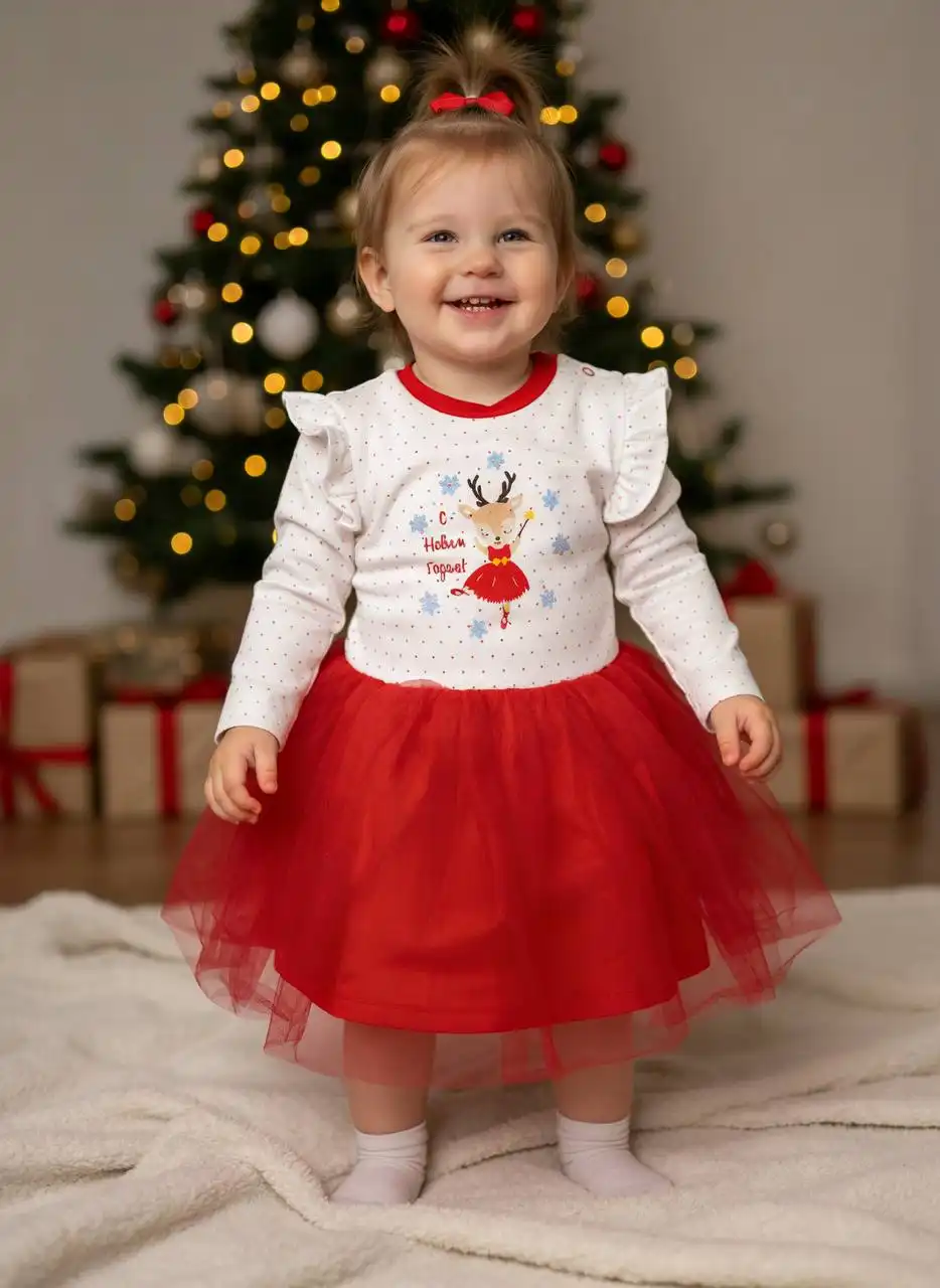 Платье новое для ребенка 0,6-1 год