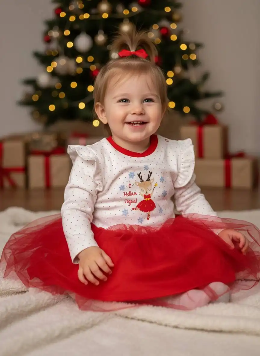 Платье новое для ребенка 0,6-1 год