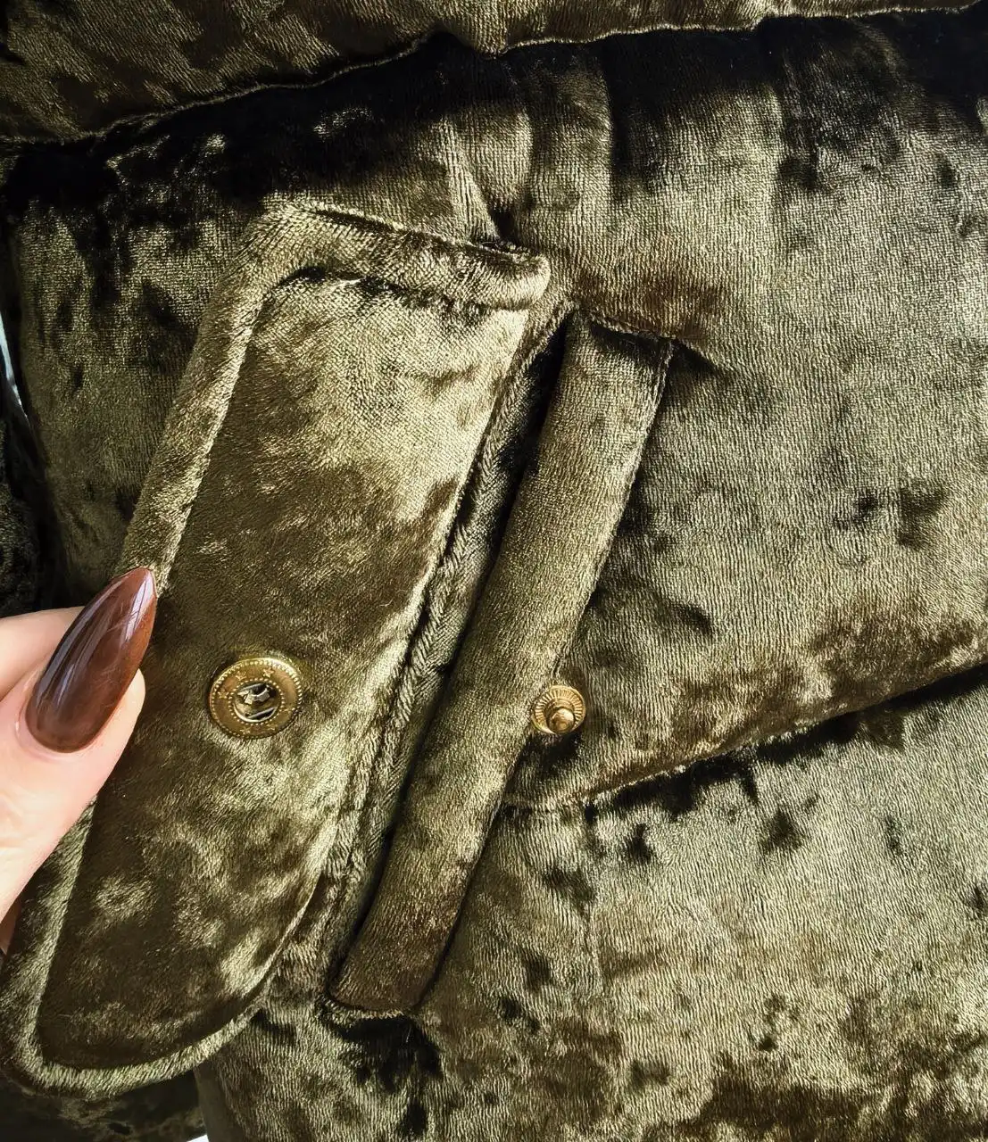 Бархатная изумрудная куртка размер S