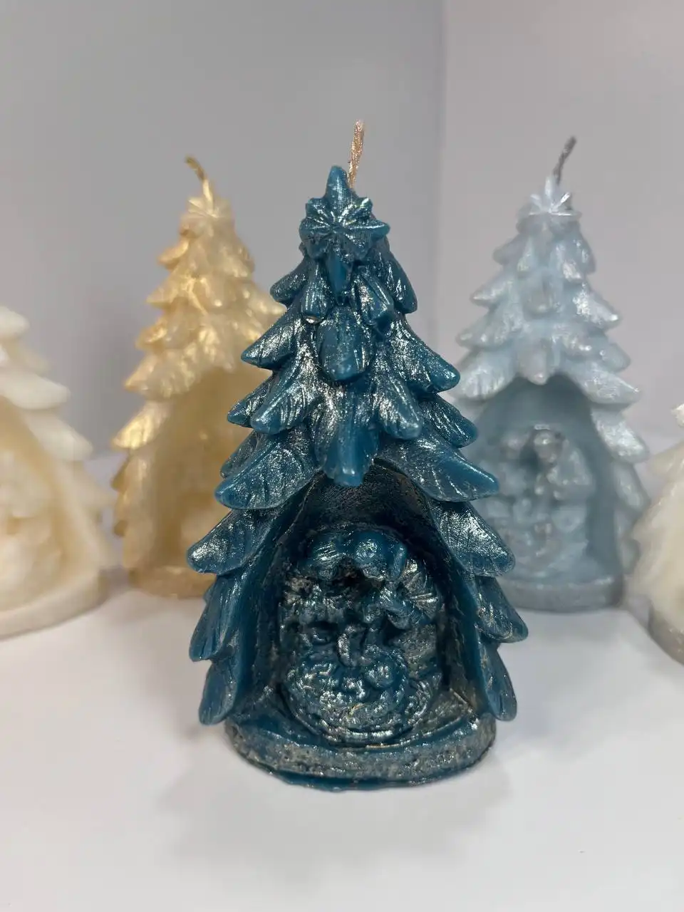 Свеча «Рождественская елка» ручной работы
