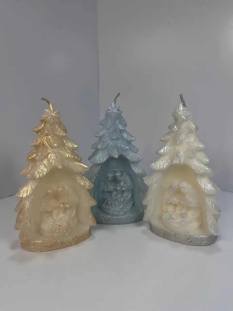 Свеча «Рождественская елка» ручной работы