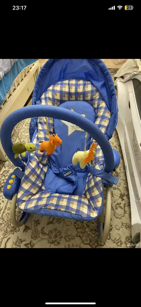 Шезлонг детский регулируемый с вибрацией и музыкой - Шезлонги и качели (Товары для детей) в Химки