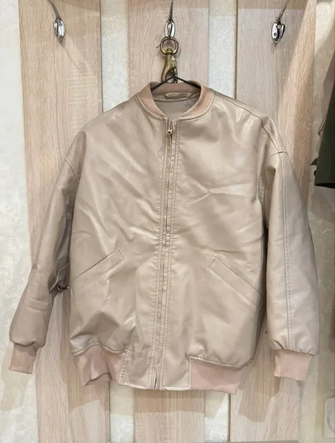 Кожаный бомбер Ushatava детский 8-10 лет - Куртки в Химки