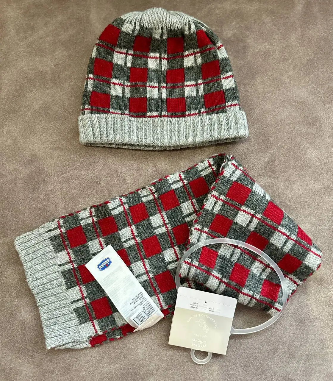 Комплект Chicco шапка с подкладом и шарф - Одежда в Химки