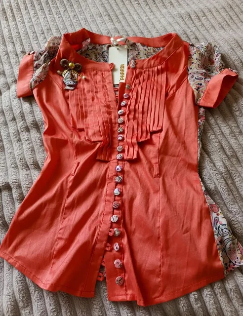 Блузка Pharrdi коралловая, размер 42/44 (S) - частное объявление в Химки