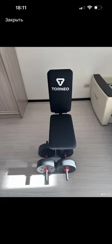 Скамья и гантели по 20 кг - Спорт и фитнес в Химки