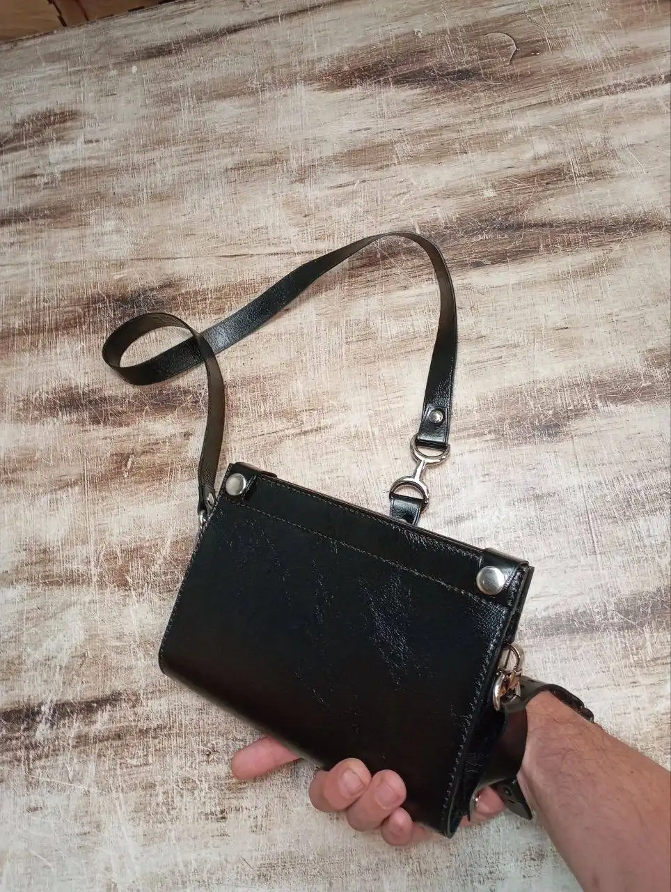 Клечбег Warlock - эксклюзивный кожаный клатч ручной работы