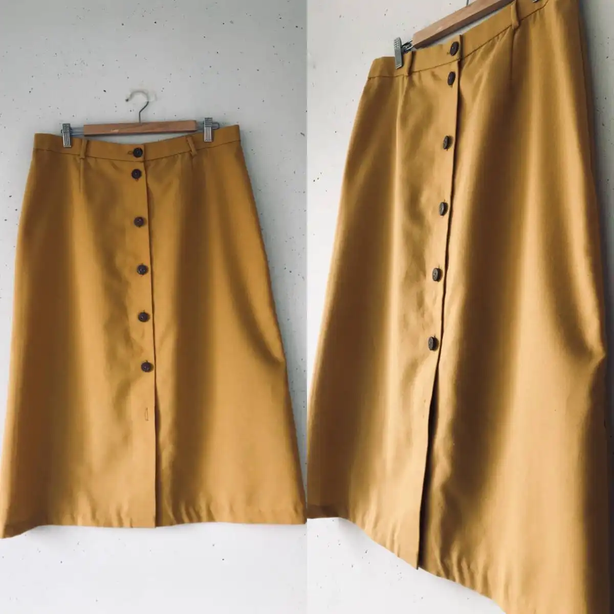 Юбка сафари Marks&Spencer горчичного цвета