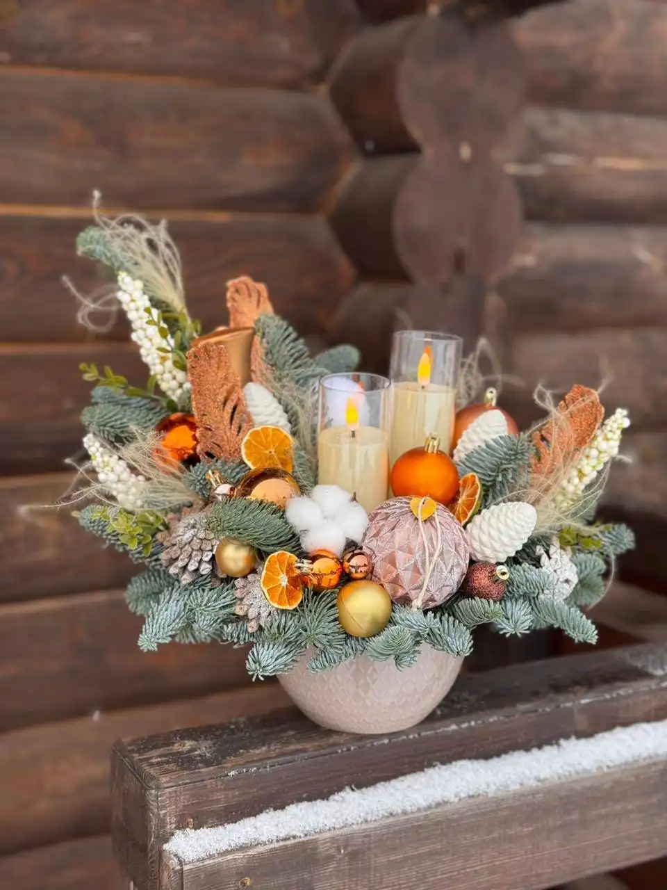 Новогодние композиции из датской ели