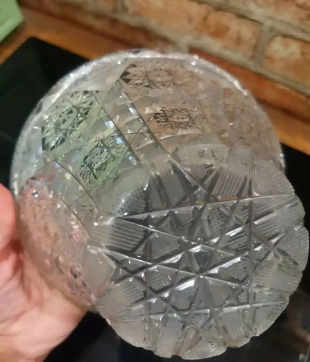 Винтажная хрустальная конфетница в виде цветка СССР