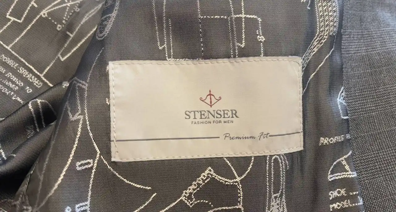 Мужской костюм Stenser серый размер 48