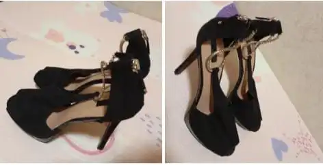 Вечерние босоножки на каблуке 40 размер черные