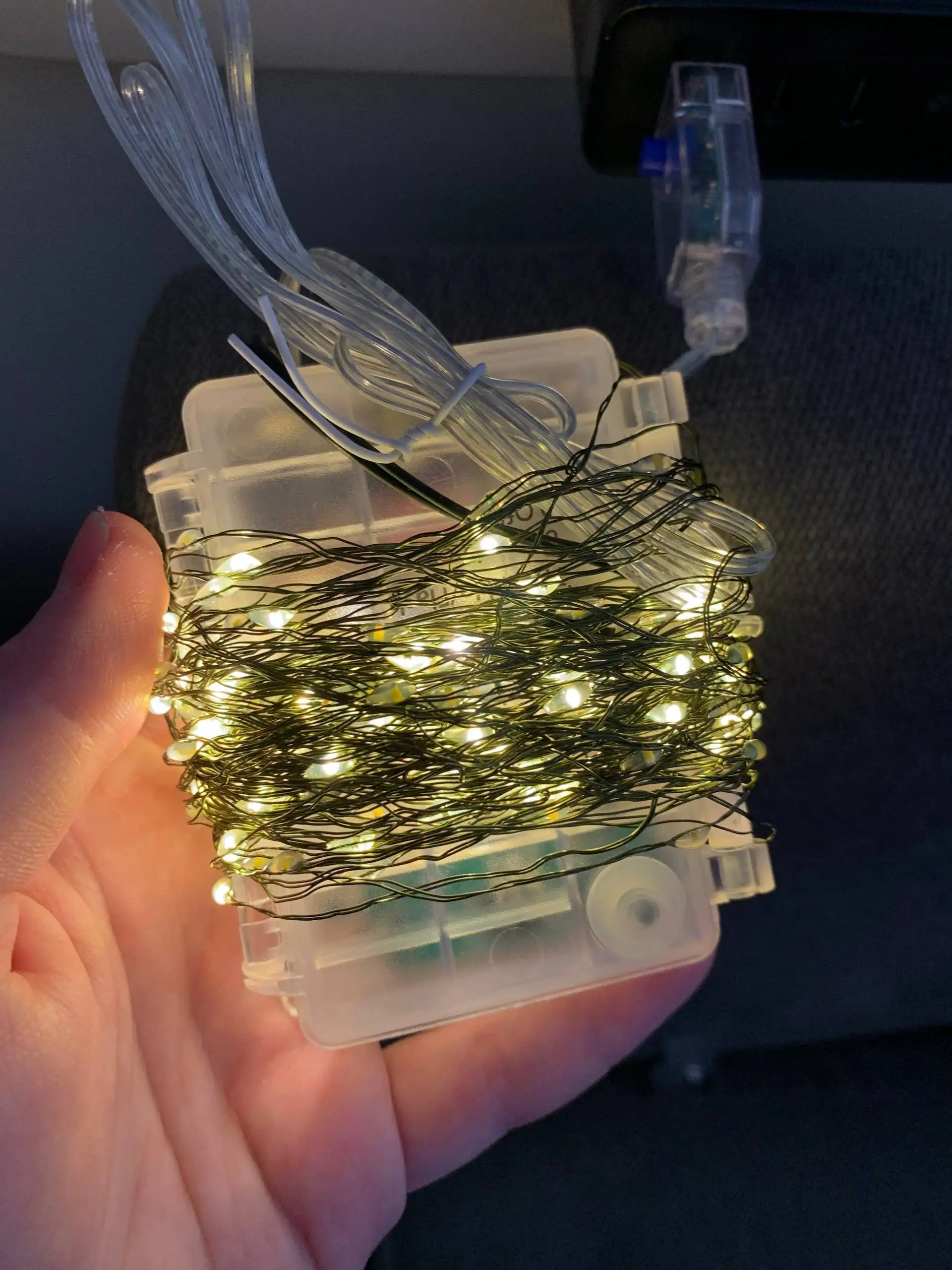 Гирлянда Роса 20 метров, зеленый провод, 8 режимов