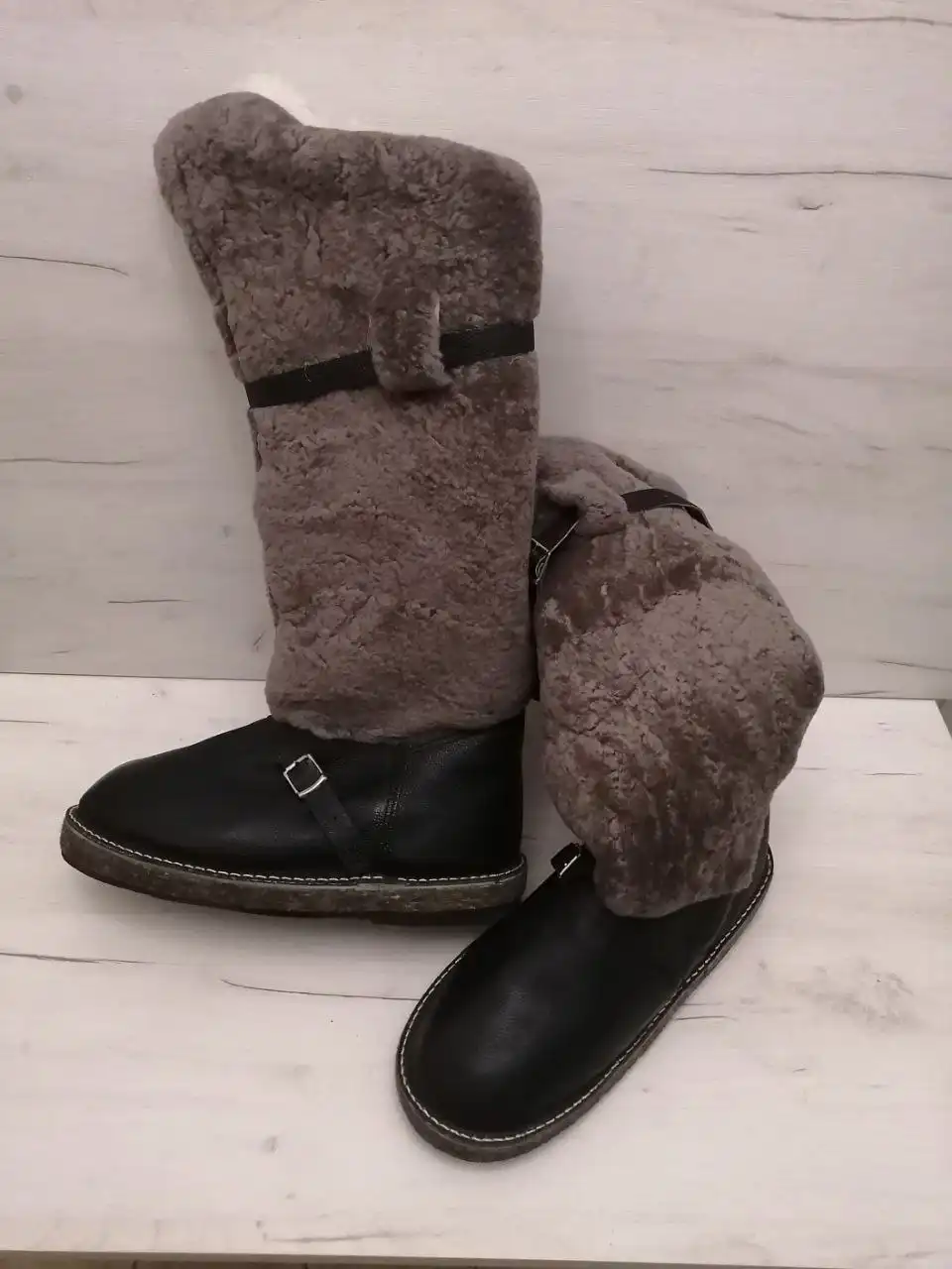 Угги натуральный мех цигейка размер 45