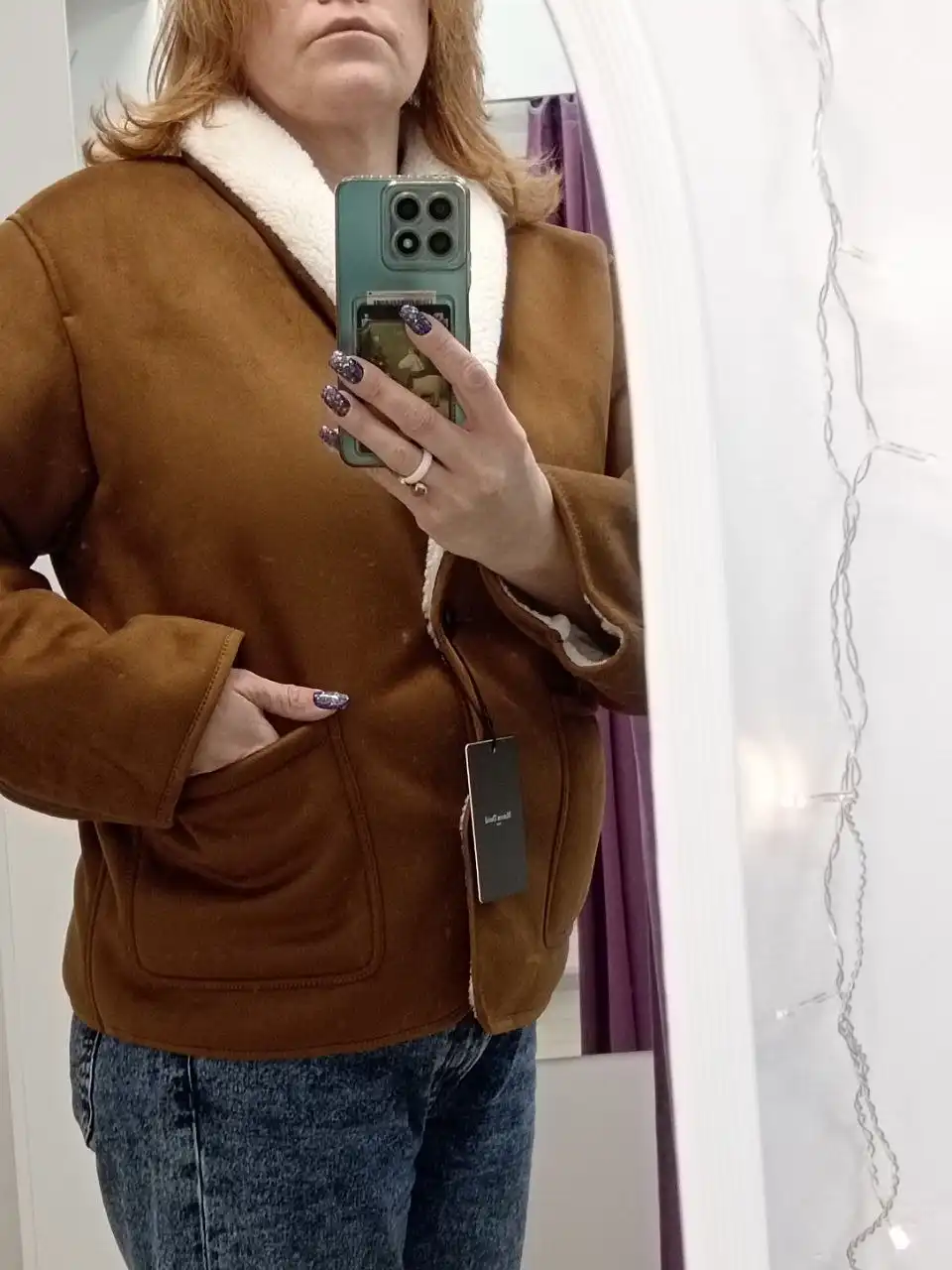 Дубленка женская зимняя короткая коричневая Maison David - Верхняя одежда (Одежда) в Красногорск