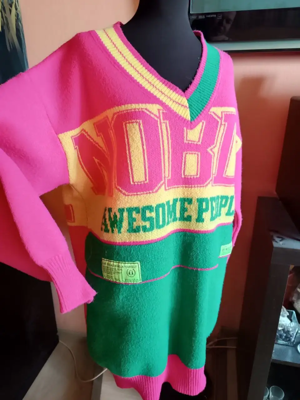 Объемный яркий свитер оверсайз, производство Корея - Верхняя одежда (Одежда) в Красногорск