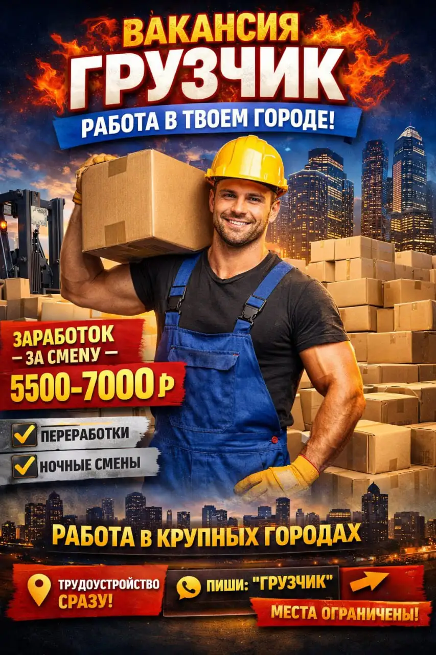 Вакансия грузчика в крупных городах России - Грузчик (Работа) в Красногорск