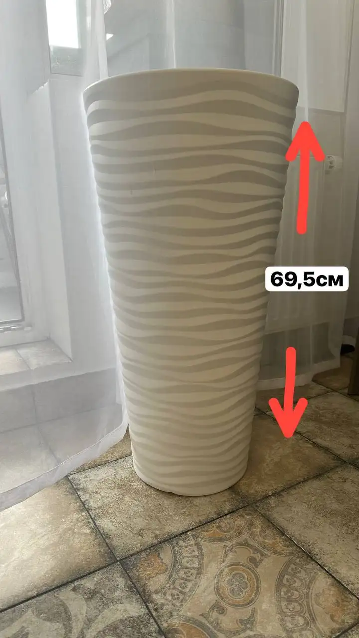 Горшки пластиковые напольные для цветов со вставкой - Растения и сад (Для дома и дачи) в Красногорск