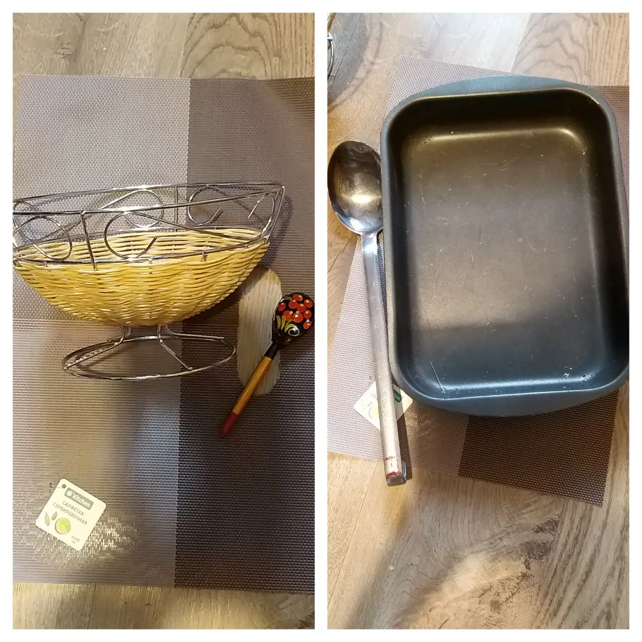 Плетеное блюдо на ножке с противнем и ложкой - Для дома и дачи в Красногорск