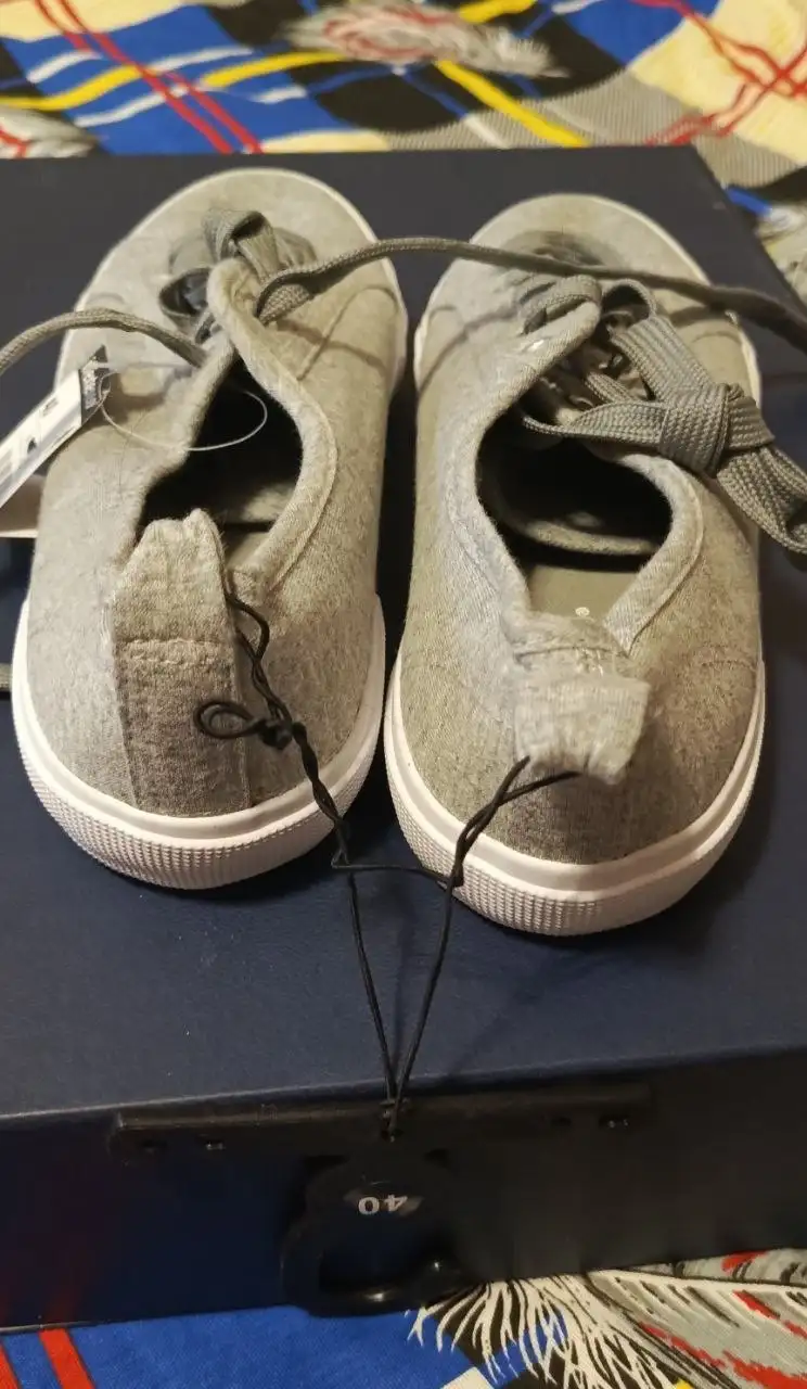 Серые кеды из хлопка размер 41 - Обувь (Одежда) в Красногорск