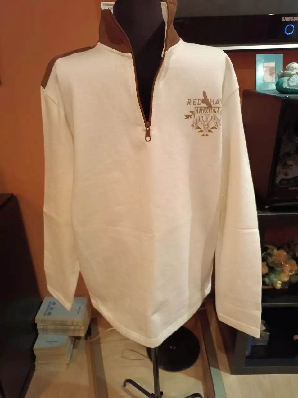 Мужская толстовка Atlas for men кремовая с коричневым - Мужская одежда (Одежда) в Красногорск