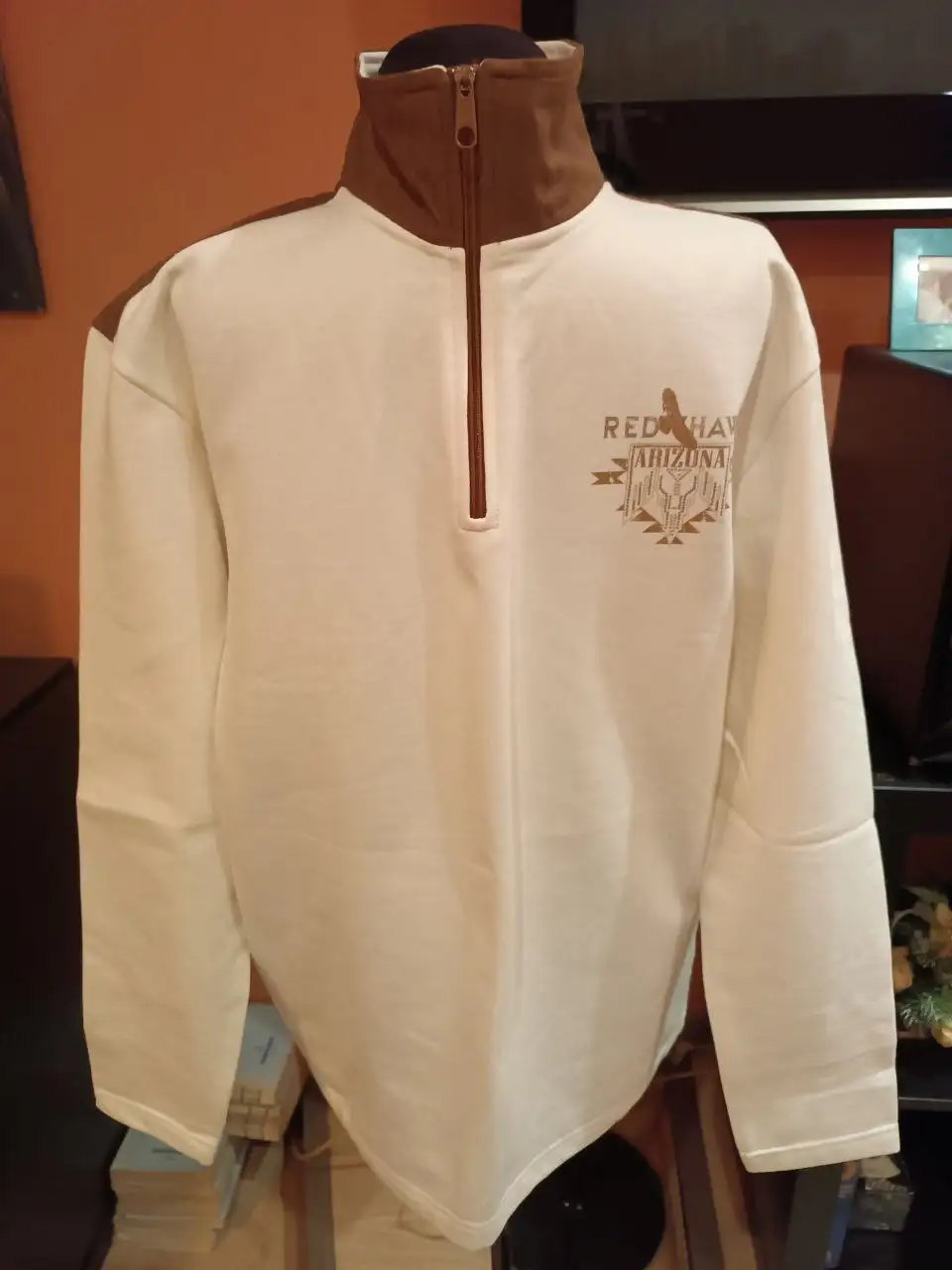 Мужская толстовка Atlas for men кремовая с коричневым - Мужская одежда (Одежда) в Красногорск