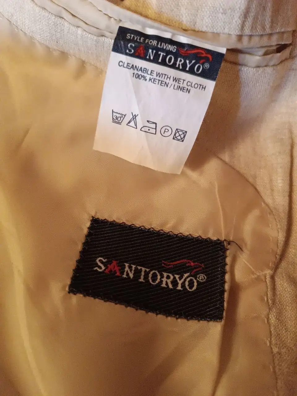 Мужской льняной пиджак Santoryo, 52-54 р. - Пиджаки и костюмы (Одежда) в Красногорск
