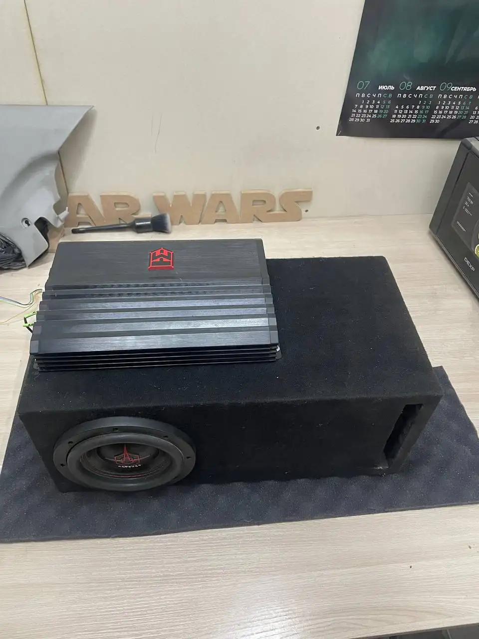 Усилитель 500Вт с динамиком 8 дюймов - Аудиотехника (Электроника) в Иркутск