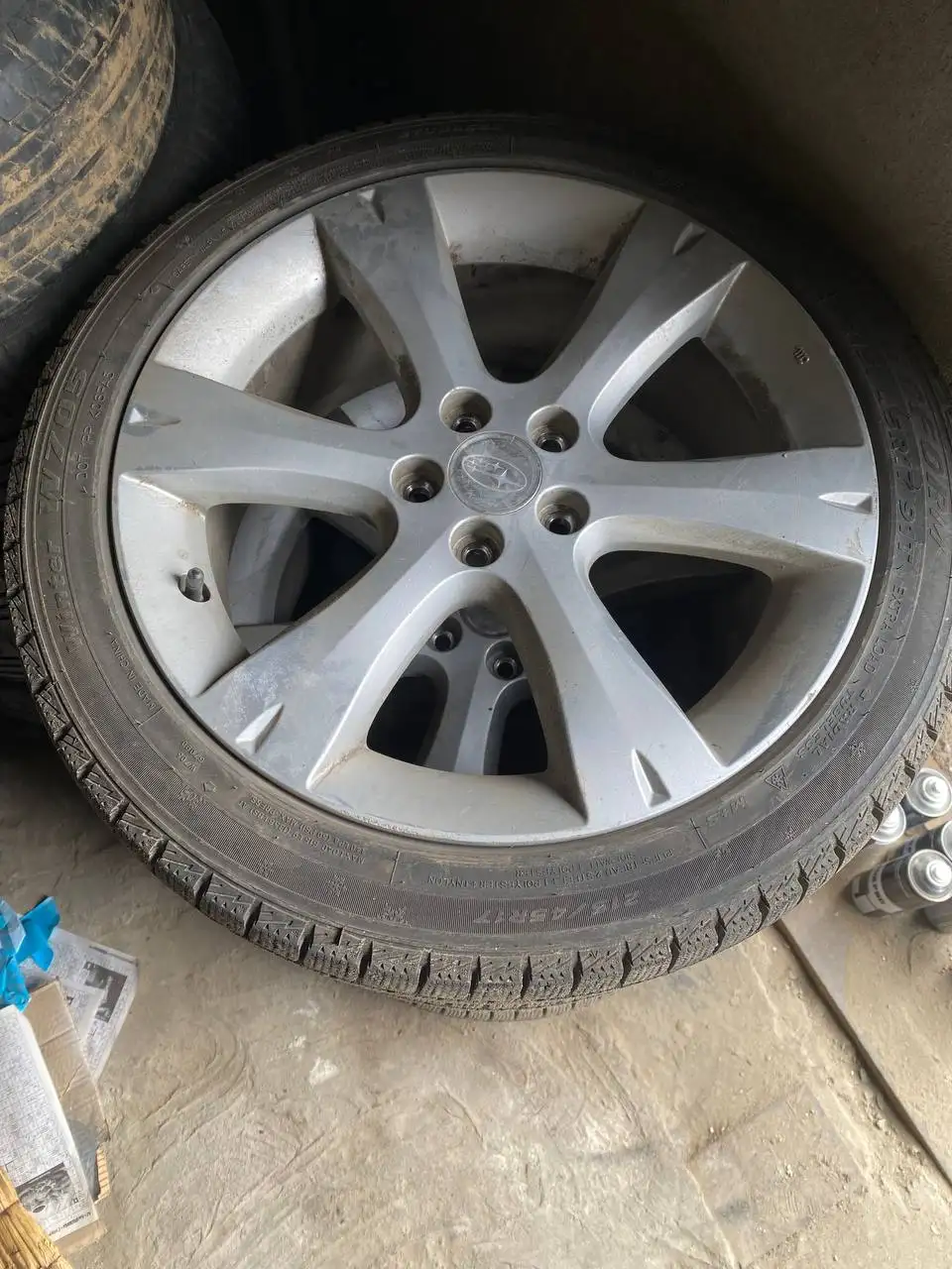 Диски Субару 5x100 R17 с резиной - Диски и шины (Запчасти) в Иркутск