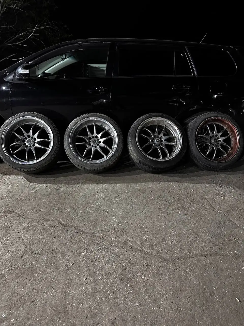 Продам диски WORK EMOTION CR P2 5x114.3 / 5x100 r18 9,5j на зимней резине - Диски (Запчасти) в Иркутск