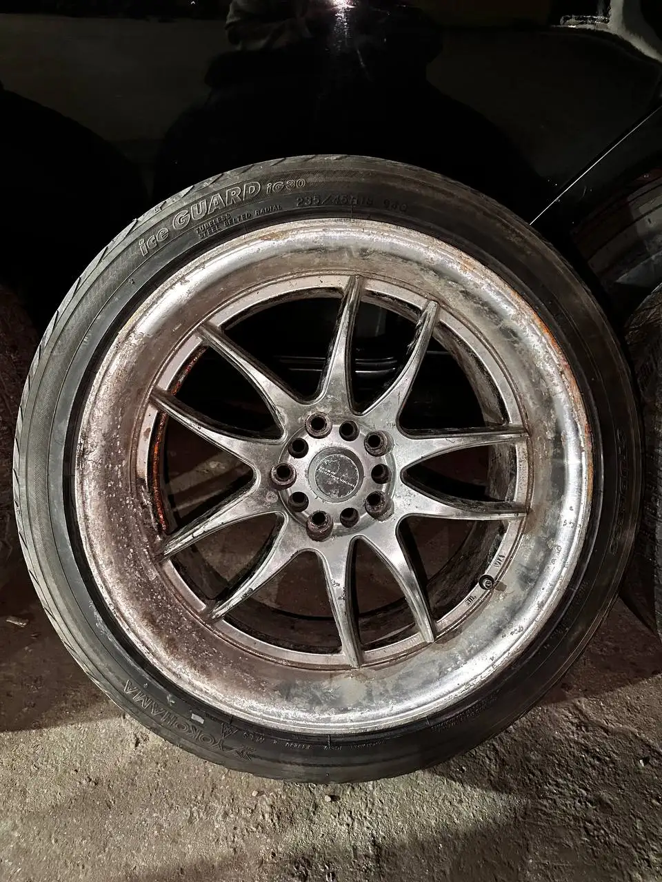 Продам диски WORK EMOTION CR P2 5x114.3 / 5x100 r18 9,5j на зимней резине - Диски (Запчасти) в Иркутск