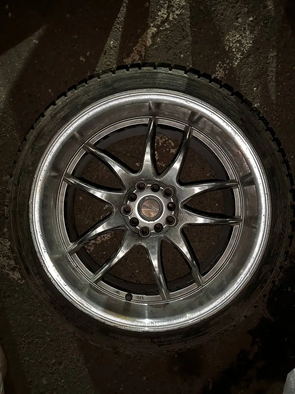Продам диски WORK EMOTION CR P2 5x114.3 / 5x100 r18 9,5j на зимней резине - Диски (Запчасти) в Иркутск