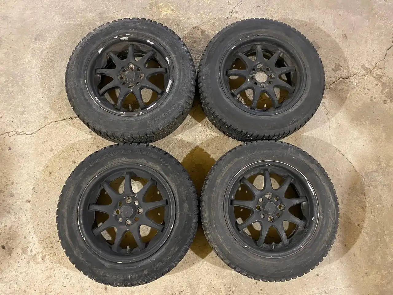 Зимний комплект колес с дисками SSW 15" и шинами Hankook/Tunga