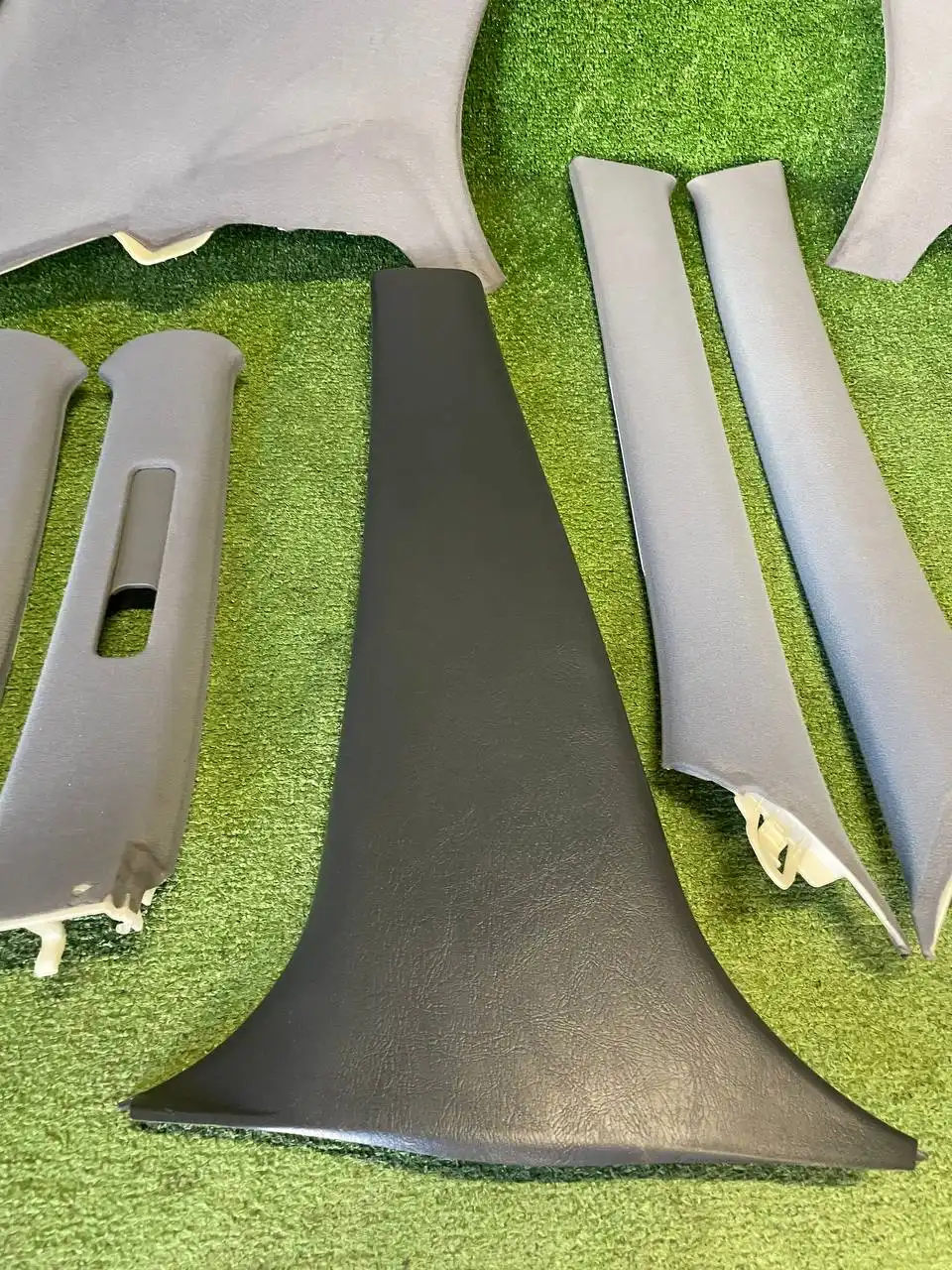 Обшивки стоек салона Toyota Chaser JZX100 Tourer S синие - Детали салона (Запчасти) в Иркутск