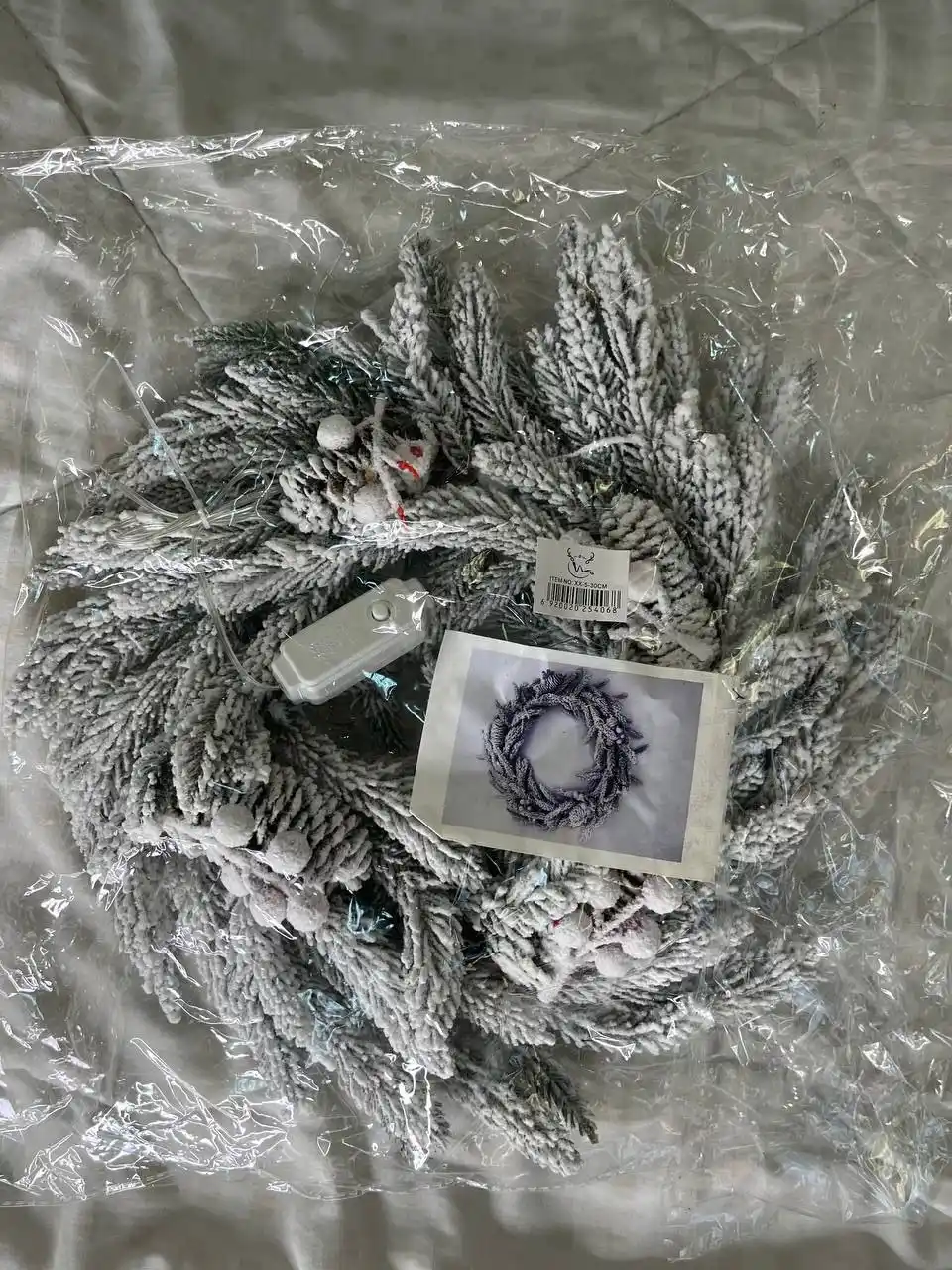 Венок новогодний с подсветкой