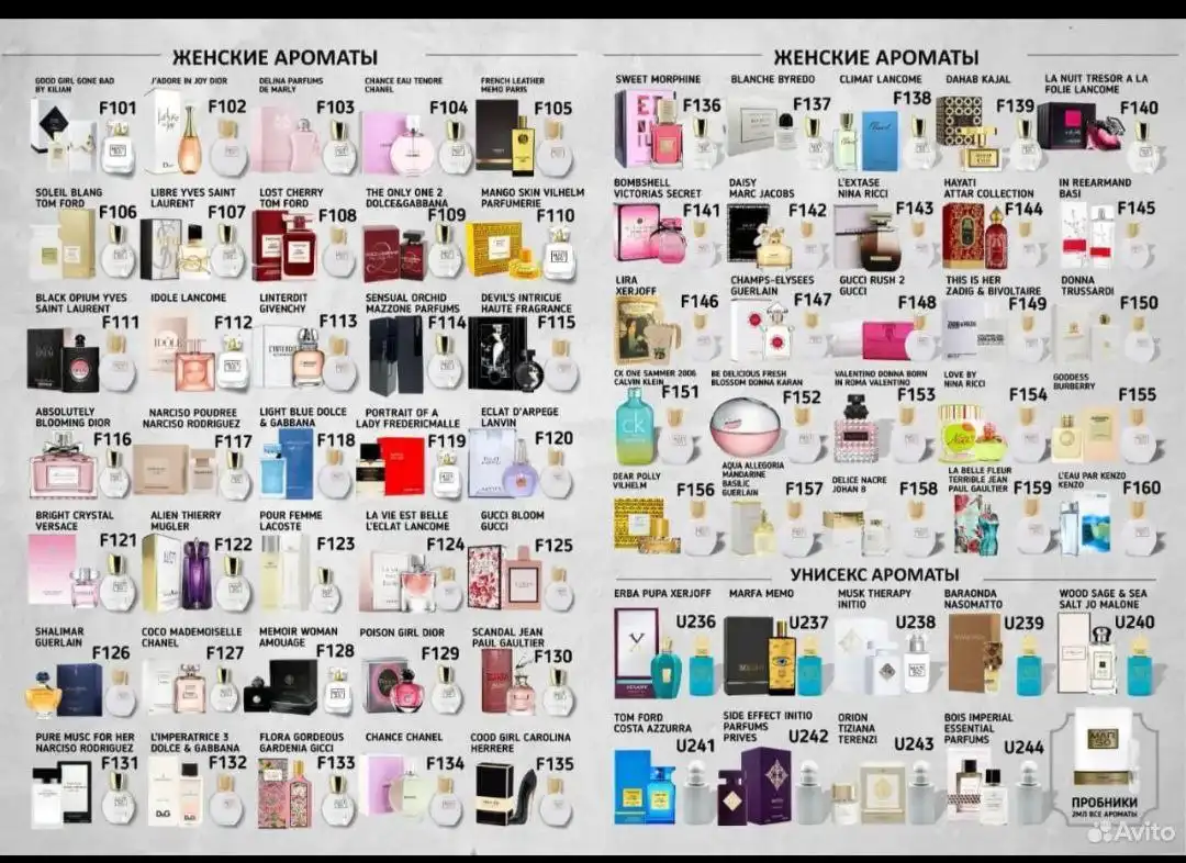 Духи Marso по мотивам известных брендов