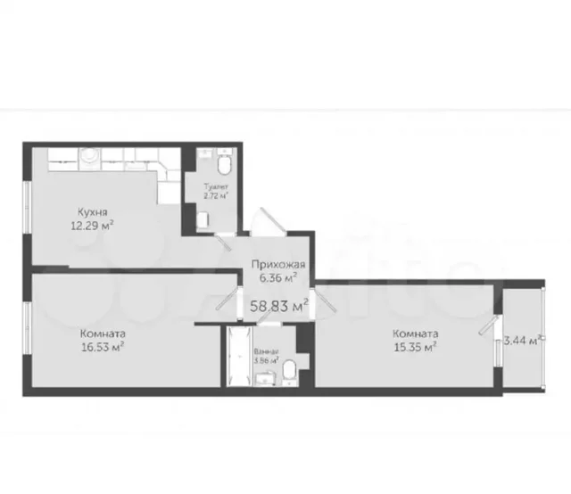 Просторная 2-комнатная квартира в ЖК «Евпатория» - Недвижимость в Евпатория